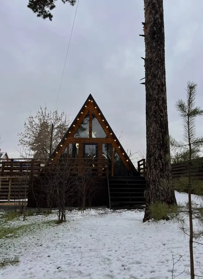 A-frame «Луна» с чаном на дровах