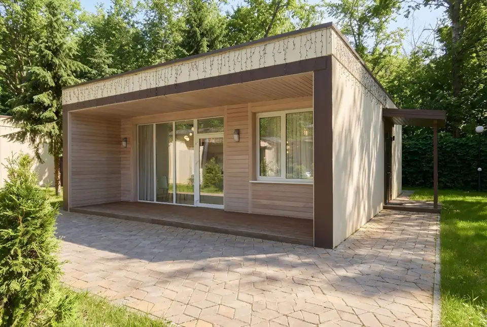 Коттедж ваби-саби трёхкомнатный 72 м²