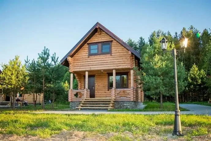 Бревенчатый дом «Полулюкс» с большой спальней для пары