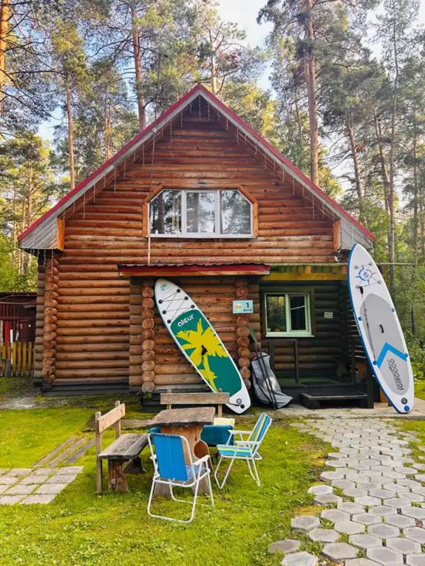 Рубленый коттедж 70 м² с баней и чаном