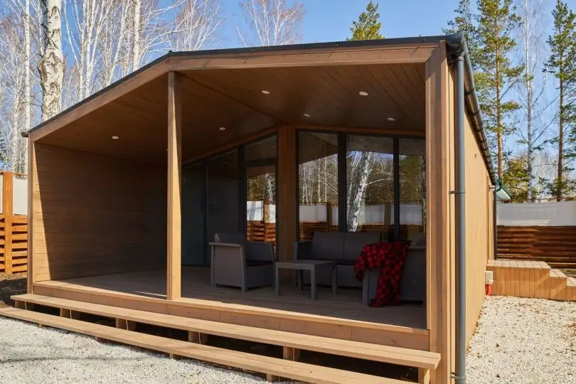 Барнхаус 50 м² с двумя спальнями и чаном рядом