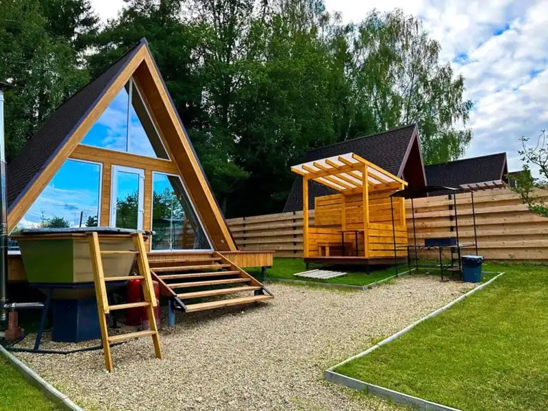 Домик A-frame с банным чаном