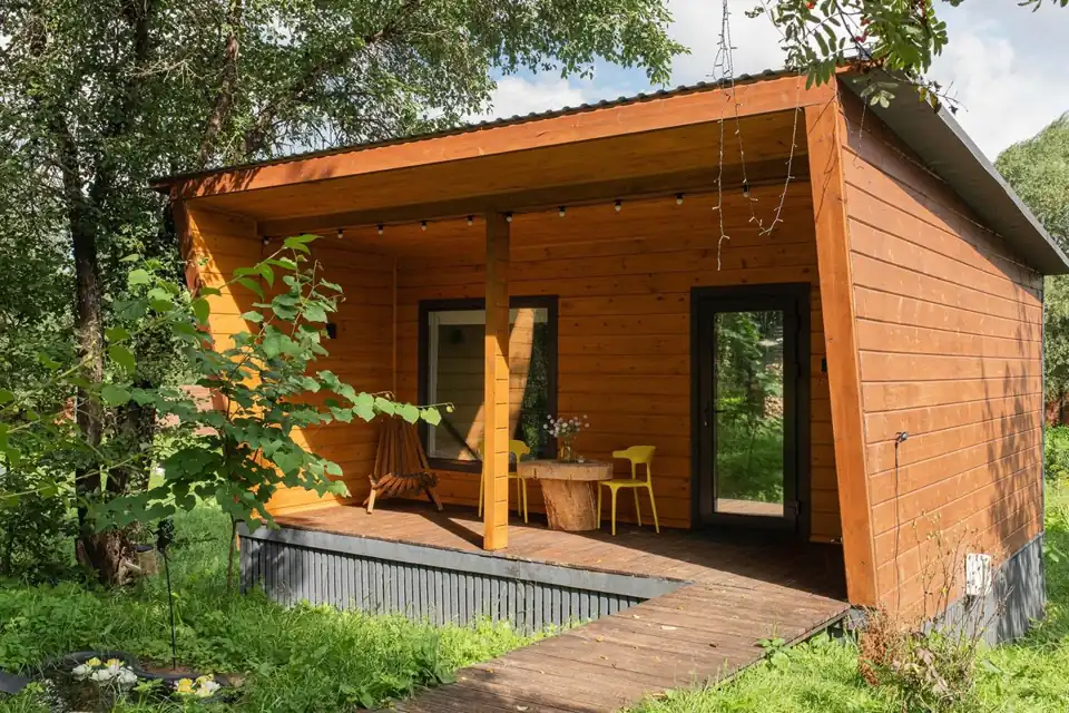 Домики Моне и Кандинского 36 м² с печью-камином