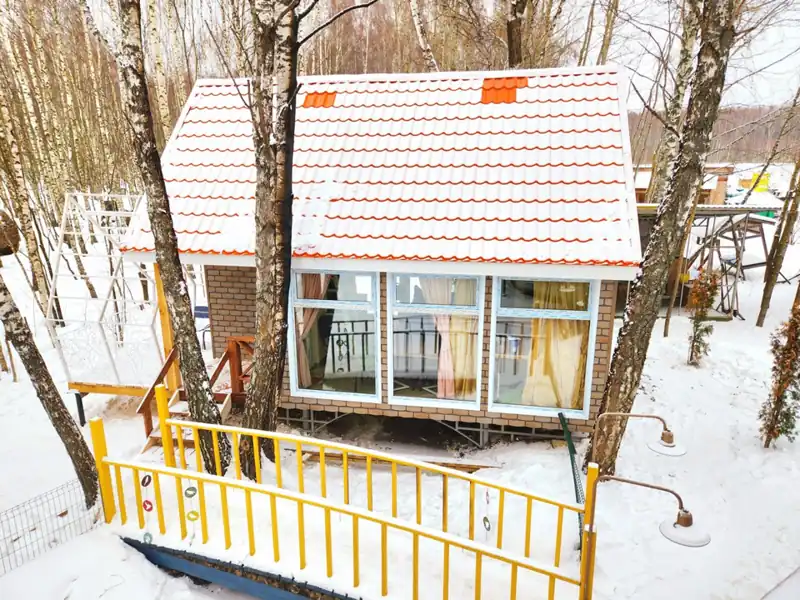 Стеклянный дом лесной феи 45 м²