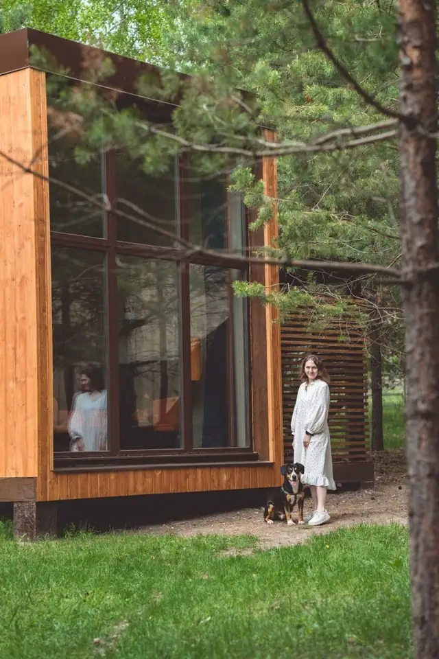Дом Family с камином и антресолью