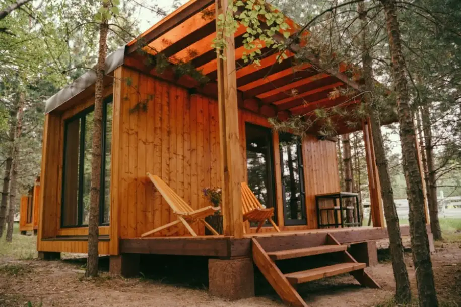 Домики Sunny и Forest с панорамным окном