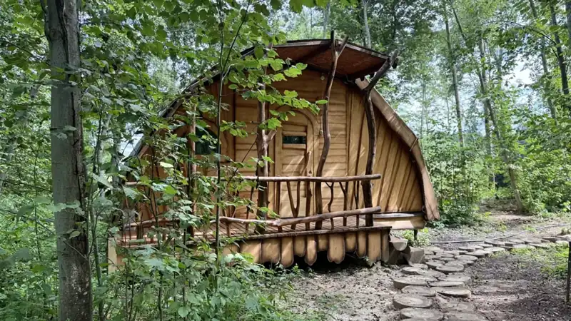 Дом Хоббита 36 м² из дерева на отдельной территории