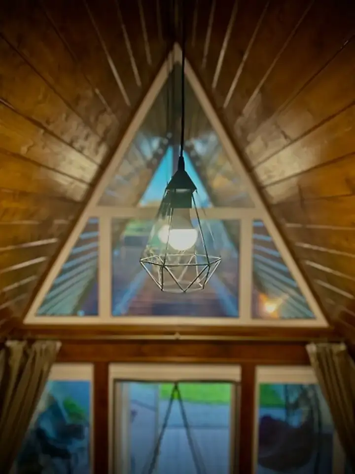 A-Frame домик с джакузи под открытым небом