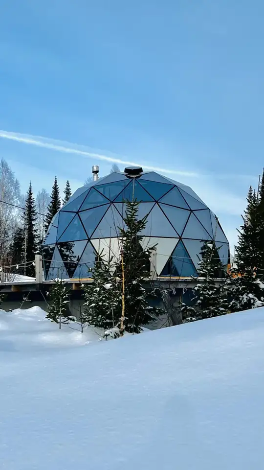 Глэмпинг DzenDome с куполами на горы Шерегеша, фото 3