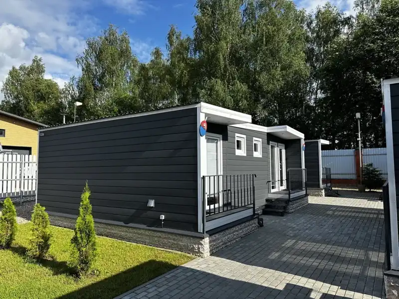 Мини-домик рыбака 20 м² с кухней и душем