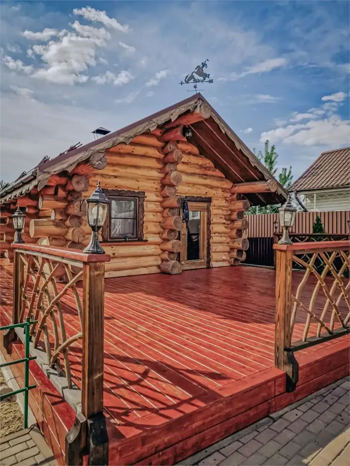Двухуровневый дом из ангарской сосны 84 м²