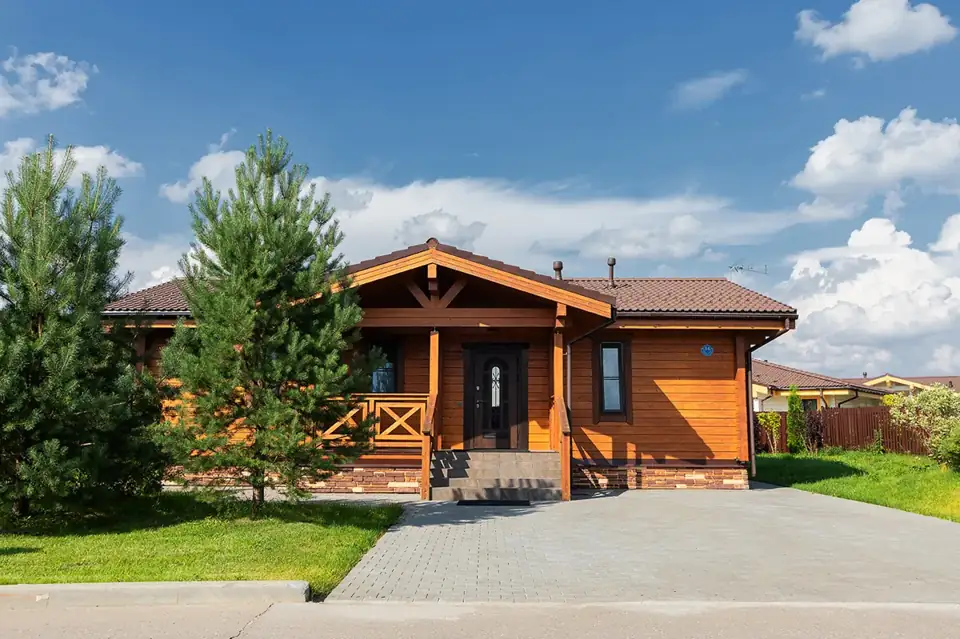 ВИП-коттедж «Утренний туман» 100 м² с камином