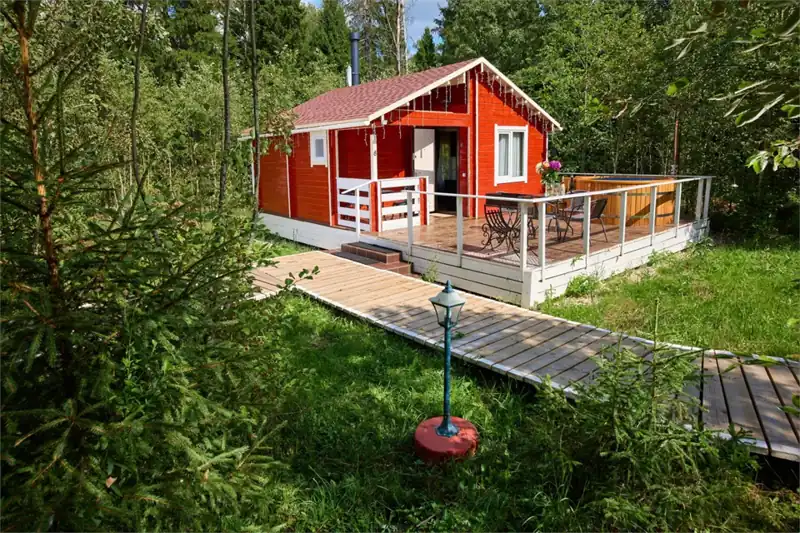 Дом «Романтика» 50 м² с кондиционером и камином