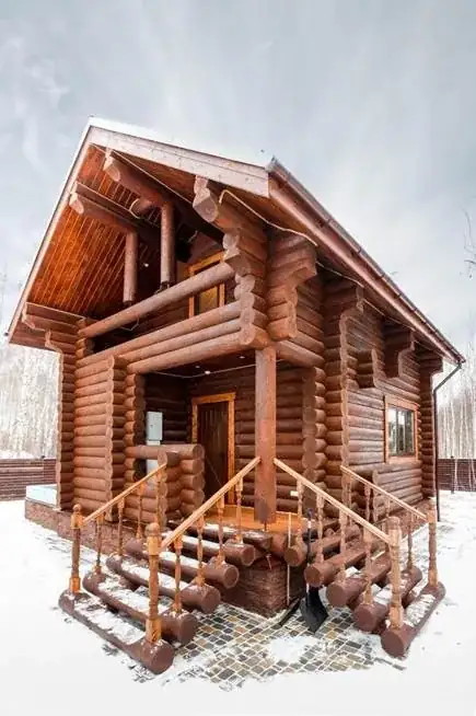 Коттедж с баней 66 м² и камином