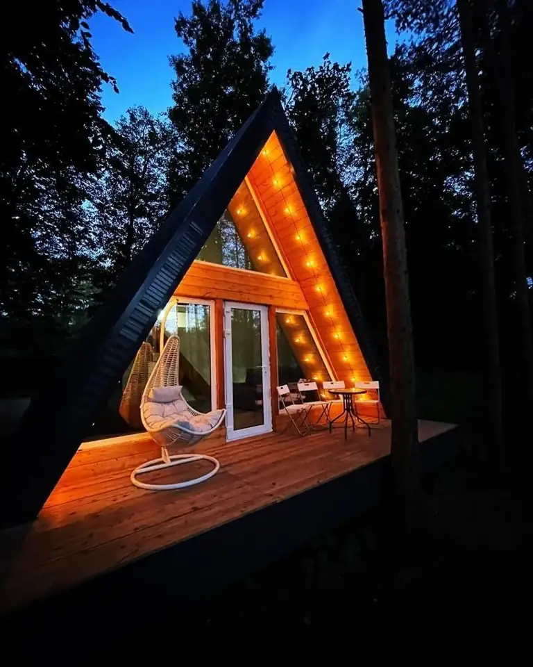 A-Frame №2 «White» с банным чаном