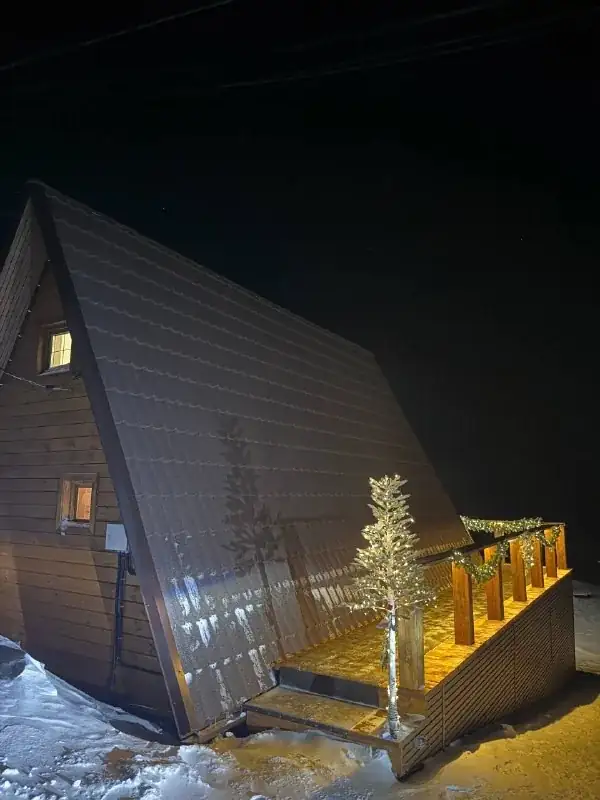 A-frame с сауной внутри и банным чаном