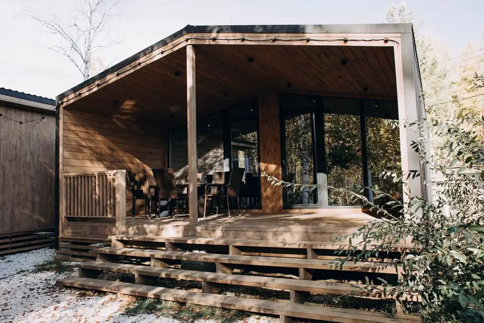 Barn House №1 с крытой террасой